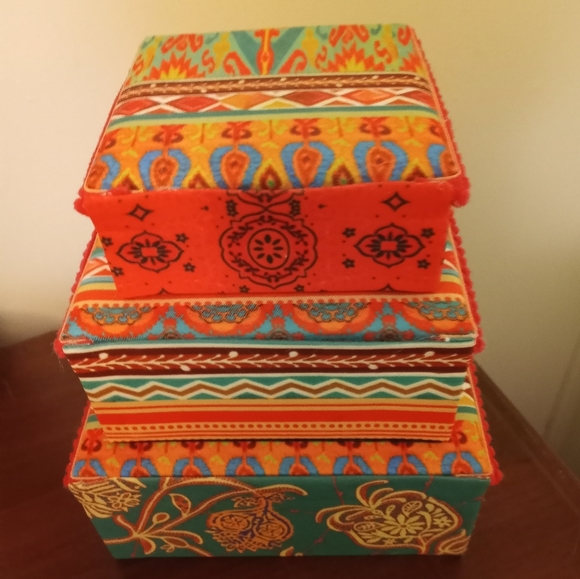 Boho Stacking Jewelry/Trinket Storage Boxes **FINAL PRICE** - Picture 2 of 12